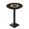 Holland Bar Stool Co 36" Blk Wrinkle Boston Bruins Pub Table, 36" dia. Top L217B3636BosBru - alternate 1