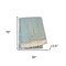 Homeroots 55" X 70" Sky Blue And White Herringbone Cotton Blend J Throw Blanket with Tassels And Embroidery 680589 - alternate 4