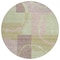Homeroots 8' Blush And Mint Green Round Abstract Washable Indoor Outdoor Area Rug 612559 - alternate 9