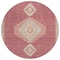 Homeroots 8' Blush Gray And Beige Round Oriental Washable Indoor Outdoor Area Rug 598390 - alternate 7
