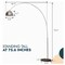Leisuremod Arco Arched Floor Lamp 75.6in Height with Black Round Marble Base and Metal Dome Lamp Shade, Silver ALBL-SL-13SL - alternate 10