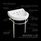 Whitehaus Collection 22 in Console Sink With Semi-Circular Bowl, Single Faucet Drilling, Brass Leg Supports and Overflow WHV022-L32-3H-PN - alternate 6