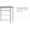 Diversified Spaces Rectangle Culinary Table, 36"W x 30"D x 35"H , 36" W 35" H, Wood XS-3630 - alternate 4