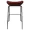 Leisuremod Servos Barstool with Upholstered Faux Leather Seat and Powder Coated Iron Frame, Bordeaux, 2PK SSBL-18BOR2 - alternate 8