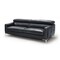 Homeroots 79" Black Leather Sofa With Silver Legs 488830 - alternate 1