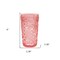 Homeroots Set of Four Pink Paisley Acrylic Stemless Highball Glass 521170 - alternate 7