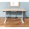 Homeroots Adjustable Height Oak and White Metal And Wood Hi Low Sit Or Stand Desk 558231 - alternate 1