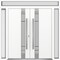 Vdomdoors Metal Double Doors Deux 1713 White Enamel Frosted Glass 2 Sidelights and Top Transom Entry Modern P DEUX1713DEXD-BEM-W12+72+12xH96+14-RH-O - alternate 1