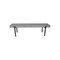 Homeroots 63in Gray and Black Concrete Dining Bench 473175 - alternate 1