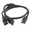 Sanoxy 3ft 18 AWG Universal Power Cord Splitter Cable NEMA 5-15P to IEC320 C13 x 2, Black SNX-CBL-LDR-PW145-1703 - alternate 2