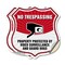 Signmission No Trespassing Shield Sign Property Prot, 12 inch X 12 inch, Vinyl Decal, 2PK SHI-D-2PACK-12-416 - alternate 1