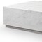 Homeroots 55" White Genuine Marble Block Coffee Table 714513 - alternate 6