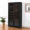 Homeroots 80in Dark Gray Distressed Solid Wood Bar Cabinet With Two Doors 489038 - alternate 6