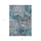 Homeroots 9' X 12' Teal Blue And Navy Blue Abstract Washable Indoor Outdoor Area Rug 581777 - alternate 9