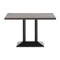Flash Furniture Bennett 30 in x 48 in Solid Wood Indoor Tabletop, Dark Brown with 27 in x 15 in Black Double Column GSF-REC3048-DKBRN-TB002B-GG - alternate 9