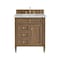 James Martin Vanities Brittany 30" Single Vanity, Pecan w/ 3 CM Carrara Marble Top 655-V30-PCN-3CAR - alternate 1