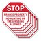 Signmission Stop Private Property No Hunting or, 10 inch X 10 inch, Aluminum Metal Signs, 5PK OC-A-5Pack-10-165 - alternate 1