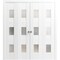 Vdomdoors Sliding Closet Double Bi-fold Doors White Solid Core Modern Interior SETE6003DBF-WS-72 x 96 (4* 18x96) - alternate 1