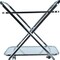 Homeroots 26in Silver Metal and Glass Rolling Bar Cart 364168 - alternate 6