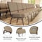 Flash Furniture Beige Fabric Church Chair, PK4 4-FD-CH0221-4-CV-BGE1-BAS-GG - alternate 9
