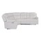 Homeroots Off White Faux Leather Reclining Curved Six Piece Sectional With LED And Console 643711 - alternate 17