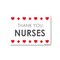 Signmission Public Safety, 7" Height, Decal, 10" X 7", Thank You Nurses 2, Thank You Nurses 2 OS-NS-D-710-25422 - alternate 1