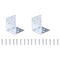 Prosource Corner Brace, 1-1/2 in L, 1-1/2 in W, 1-1/2 in H, Steel, Zinc-Plated, 2 mm Thick Material BH-604PS - alternate 1