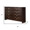 Homeroots 59" Espresso Eight Drawer Double Dresser 490466 - alternate 5