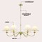 Jonathan Y Phoebe 41.5" 6-Light Grand French Country Farmhouse Adjustable Swooping Arm Candle-Style Metal LED C JYL7624E - alternate 10