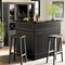 Kioottoo 51.2'' L-Shaped Bar Cabinet, Black 4-Tier Wine Bar & Desk TB-YS0248 - alternate 8
