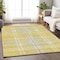 Homeroots 5' X 8' Yellow Black And Ivory Plaid Washable Indoor Outdoor Area Rug 596370 - alternate 9