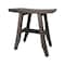 Homeroots 18" Antiqued Gray Teak Rectangular Shower Bench 376758 - alternate 10