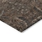 Homeroots 8' Brown Tan And Charcoal Round Damask Washable Indoor Outdoor Area Rug 603313 - alternate 8
