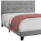 Homeroots Gray Queen Tufted Upholstered Bed Frame 333285 - alternate 5