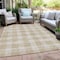 Homeroots 8' X 10' Beige And Gray Plaid Washable Indoor Outdoor Area Rug 595370 - alternate 9