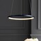 Jonathan Y Brice 15.75" Modern Contemporary Metal Round Dimmable Integrated LED Pendant, Navy JYL7202F - alternate 12