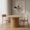 Homeroots 47" Natural Wood Pedestal Base Round Top Dining Table 633114 - alternate 7