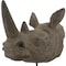 Homeroots 17" Brown Resin Rhinoceros Tabletop Sculpture 574105 - alternate 4