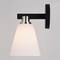 Vaxcel Vermont 1 Light Matte Black and Nickel Bathroom Vanity Wall Sconce Fixture White Glass W0404 - alternate 9