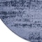 Homeroots 4' Denim Blue And Navy Blue Round Abstract Indoor Outdoor Area Rug 545951 - alternate 9