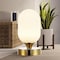 Jonathan Y Eli 8" Modern Minimalist Iron Rechargeable Integrated Portable LED Table Lamp, Brass Gold/White JYL7111C - alternate 13
