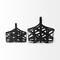 Homeroots Set Of Two Black Geometric Metal Baskets, 2PK 392155 - alternate 9