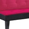 Homeroots 66" Pink Fabric Sofa With Black Legs 285670 - alternate 4