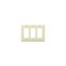 Pass & Seymour TradeMaster TP Wallplate, 4.7 in L, 3 -Gang, Nylon, Ivory TP263ICC12 - alternate 1