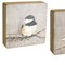 Homeroots Set of Four Brown Bird Square Wood Plaques Hanging Wall Decor, 4PK 516342 - alternate 5
