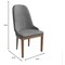 Leisuremod Verisma Collection Modern Wooden Dining Chair in Black Fabric with White Front, 2PK VC57BFW2 - alternate 10