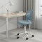 Homeroots Pale Blue and White Adjustable Height Swivel Rolling Office Chair 719206 - alternate 6