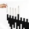 Vintiquewise Modern Decorative 9-Branch Hanukkah Menorah with LED Candles in Sleek Finish, Black QI004910.BK - alternate 7