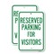 Signmission Parking Space Reserved Sign Parking Reserved for Visito, 18'' X 24'', Heavy Gauge Aluminum, 2PK A-1824-2PACK-23352 - alternate 1