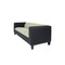 Homeroots 84" Green and White Faux Leather Geometric Sofa With Black Legs 530485 - alternate 3